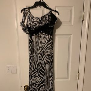 Zebra print gown